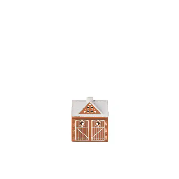 Begränsat antal Gingerbread Ljuslykta H11,5cm Brun