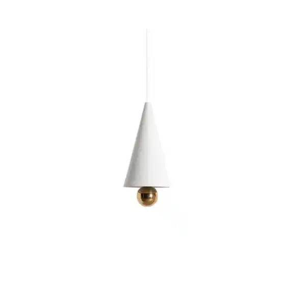 Cherry Pendel Small White & Gold Reapris