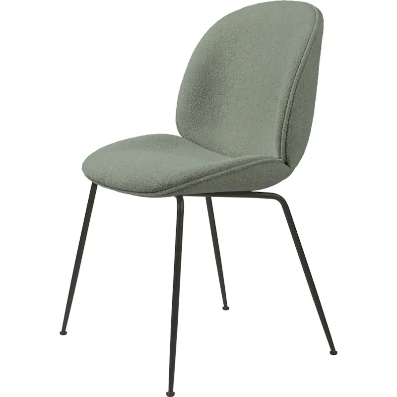 Kampanj Beetle Stol Helklädd, Ben Svart, PG2, Li.Bouclé 012