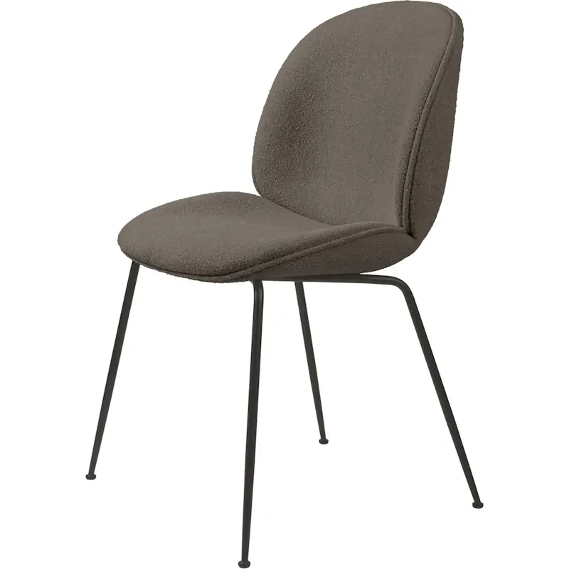 Billigare Beetle Stol Helklädd, Ben Svart,PG2, Li.Bouclé 004