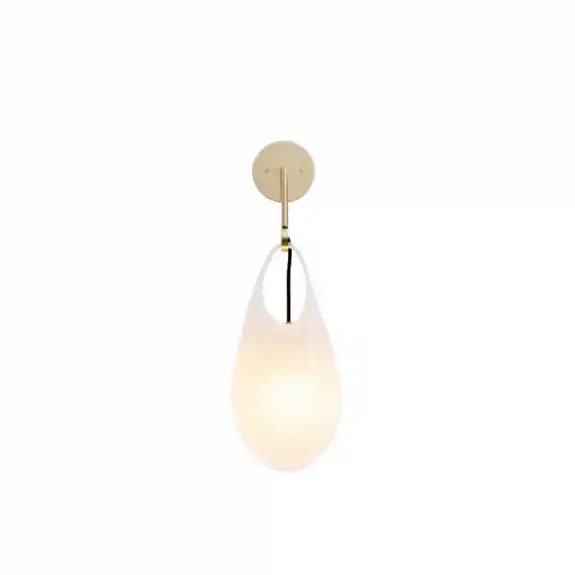 Sista chansen Hold 18 Vägglampa Brushed Brass/White