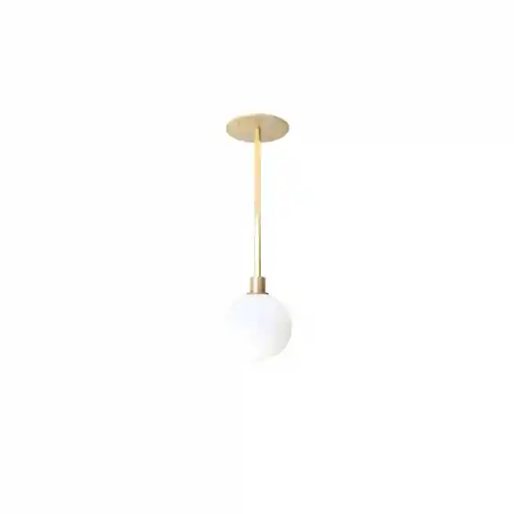 Stem 1X Pendel 110mm Sphere Brushed Brass/White Dipped Populär