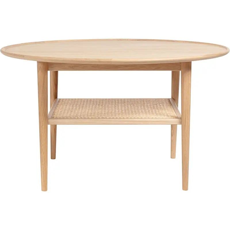 Lägg i varukorgen Athene Soffbord 90 cm, Vitoljad Ek / Rotting