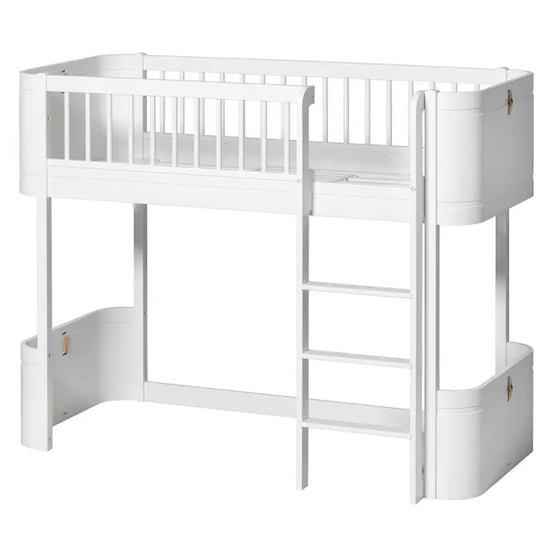 Fynd Wood Mini+ Låg Loft Säng, Vit