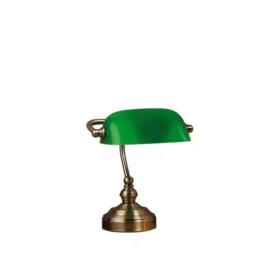 Begränsad tid Bankers Bordslampa 42cm Grön/Oxid