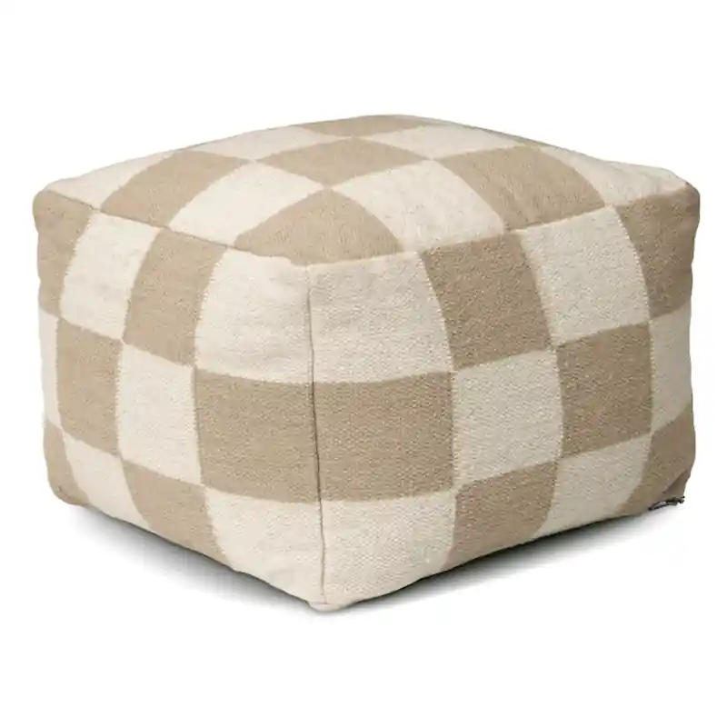 Premium Square Sittpuff 50x50 cm, Beige