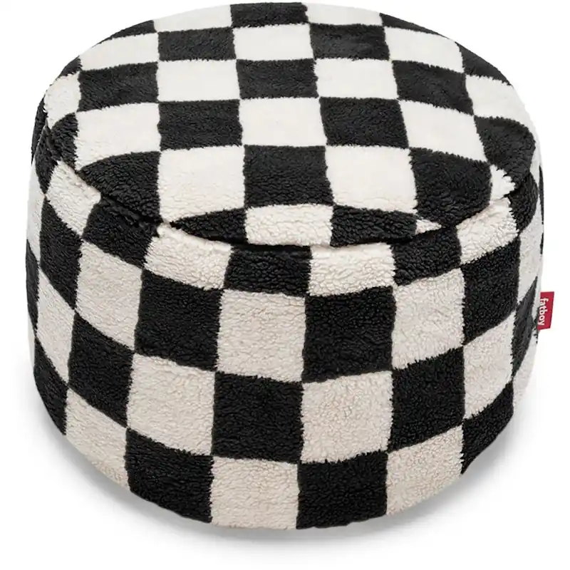 Kampanj Point Teddy Chess Sittpuff, Svart / Ecru