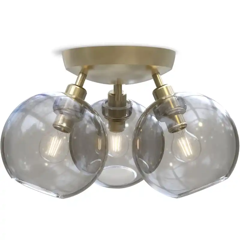 Gloria Plafond 330 mm, Mässing / Rökt I lager