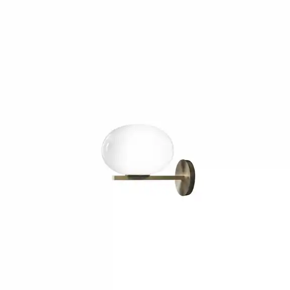 Alba 176 Vägglampa Satin Brass/Polished Opaline Begränsat antal