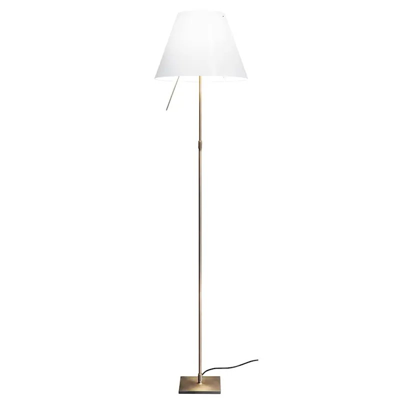 Costanza Golvlampa, Mässing/Vit Extra rabatt
