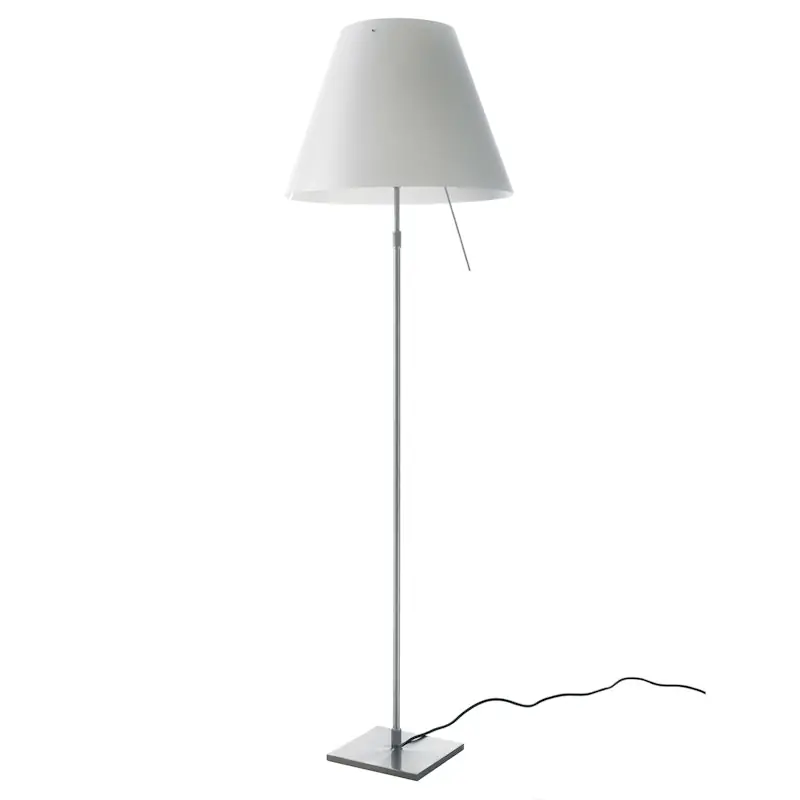 Endast denna vecka Costanza Golvlampa, Aluminium/Vit