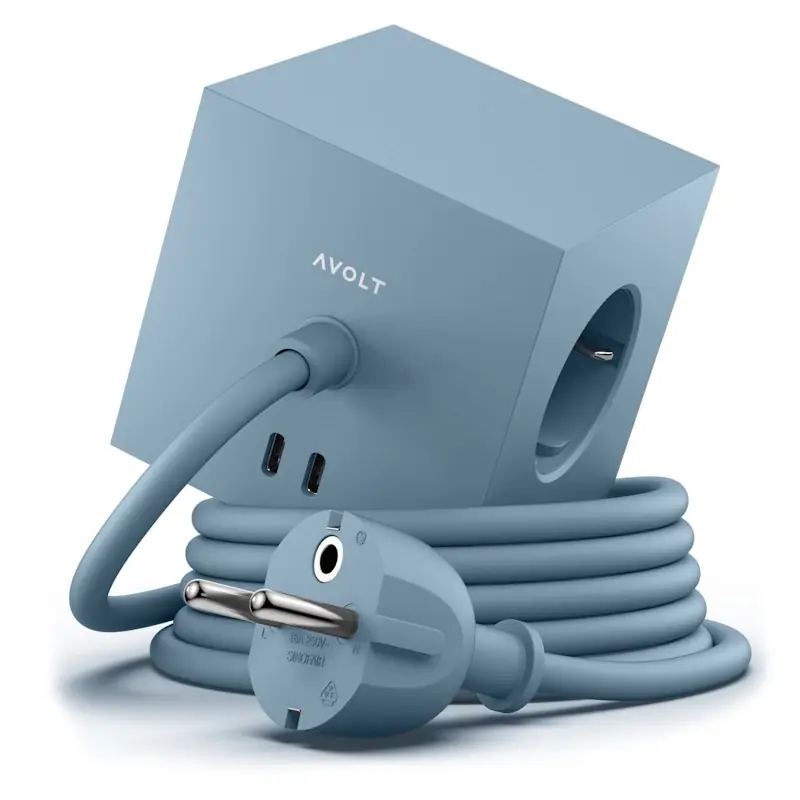 Köp online Square 1 Grenuttag Med USB-C / Magnet 1,8 m, Shark Blue