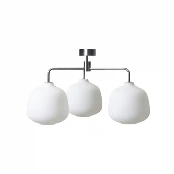 Holborn 3 Chandelier H435 Steel/Opal Glass Nedsatt pris