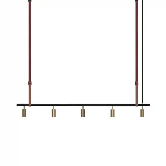 Beställ idag Long John 5 Pendel Black/Brass/Brown Leather