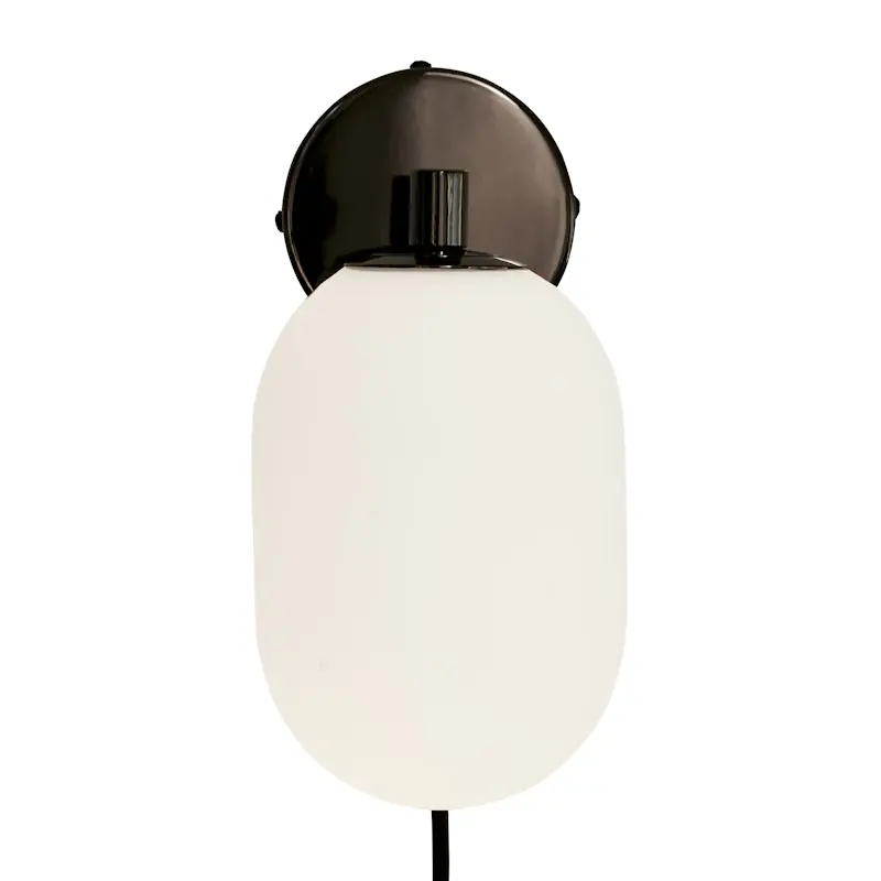 Erbjudandepris Noor Vägglampa, Opal / Svart