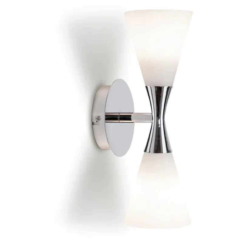 Harlekin Duo Vägglampa, Krom/Vit Köp online