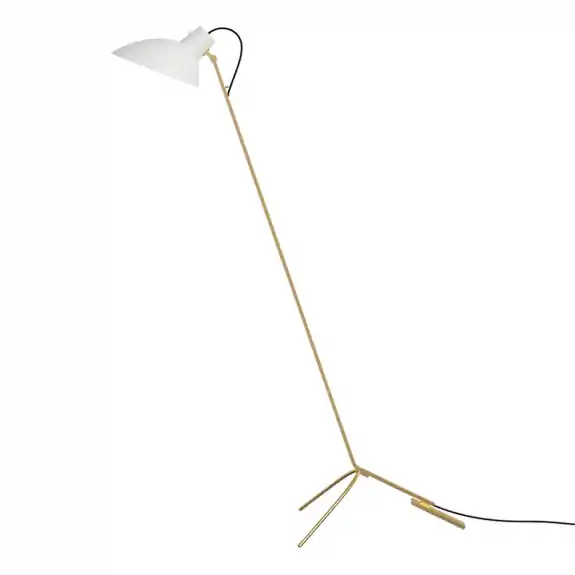 Fri frakt VV Cinquanta Golvlampa Brass/White