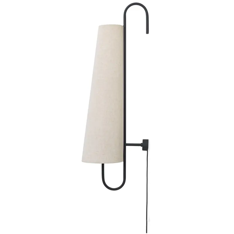 Ancora Vägglampa, Natural/Svart Handla nu