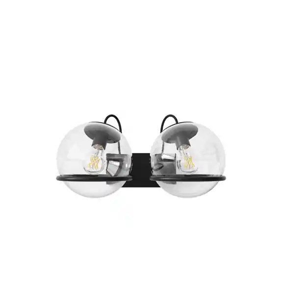 Extra rabatt Model 238/2 Vägglampa Transparent Glass/Black