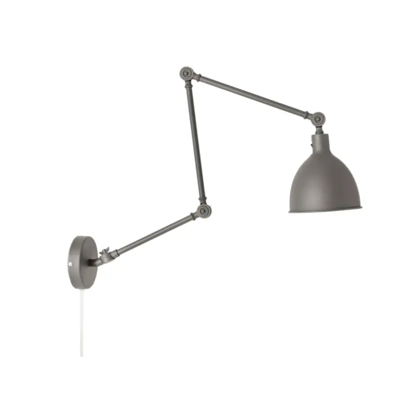 Fynd Bazar Vägglampa Lång Arm, Grå