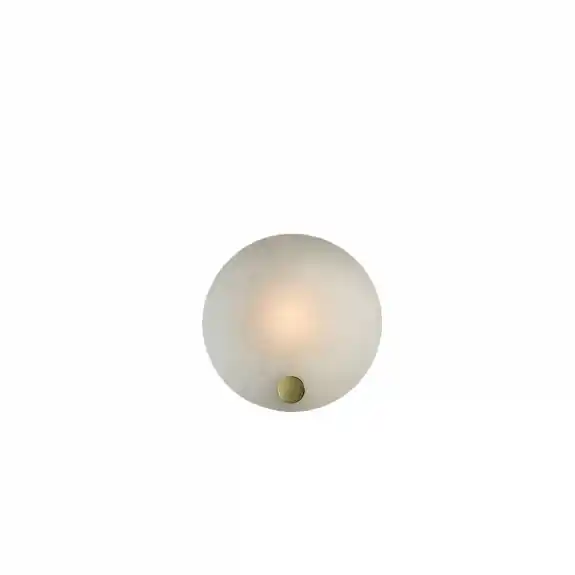 Fynd Magma Vägglampa Solid Brass & Polar White + Sphere II LED Bulb