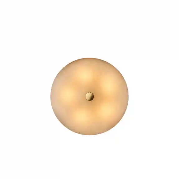 Sista chansen Magma Flush Mount Tak/Vägg Solid Brass & Polar White + Sphere II LED Bulbs