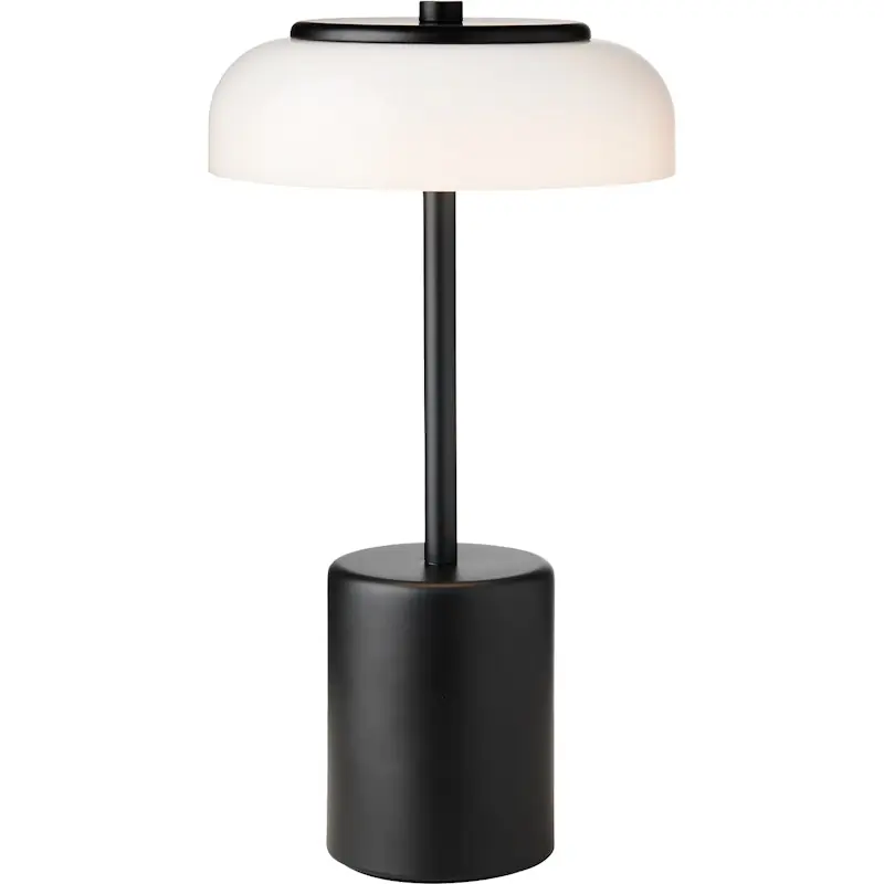 Outlet Blossi Mini Bordslampa Portabel, Svart / Opal