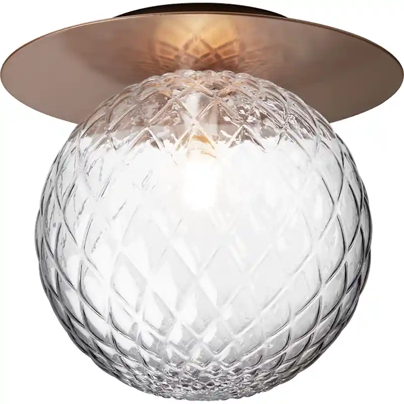 Rabatt Liila 1 Vägg-/Taklampa 255 mm, Mörk Brons / Klar