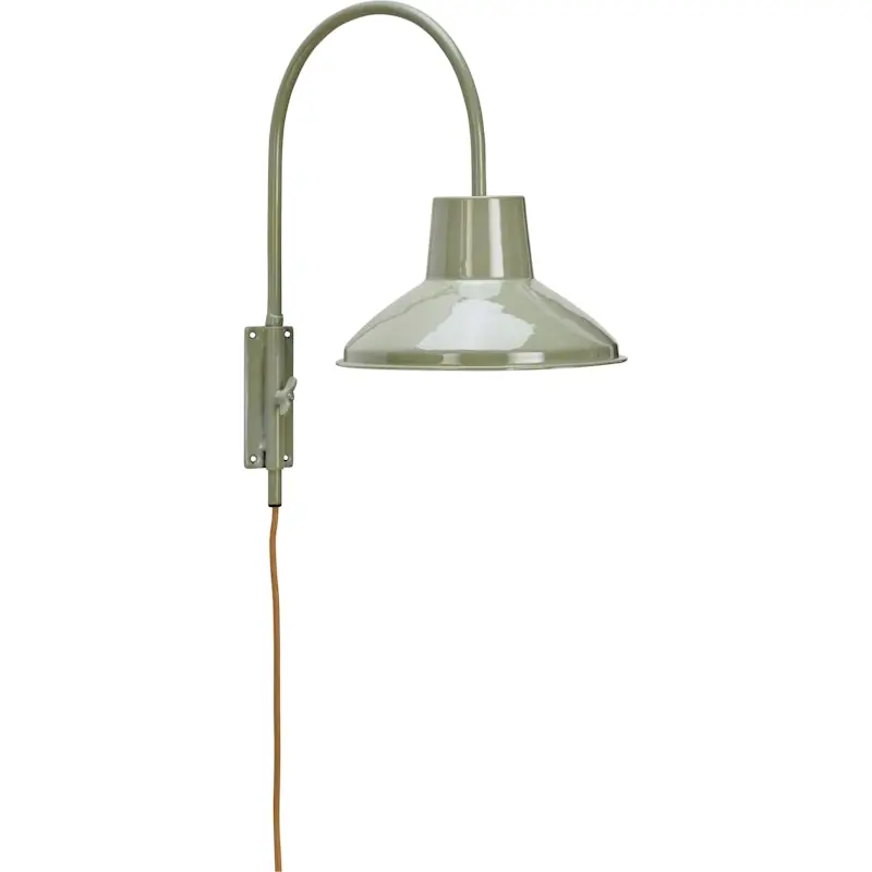 Enamel Vägglampa, Ljusgrön Trygg betalning