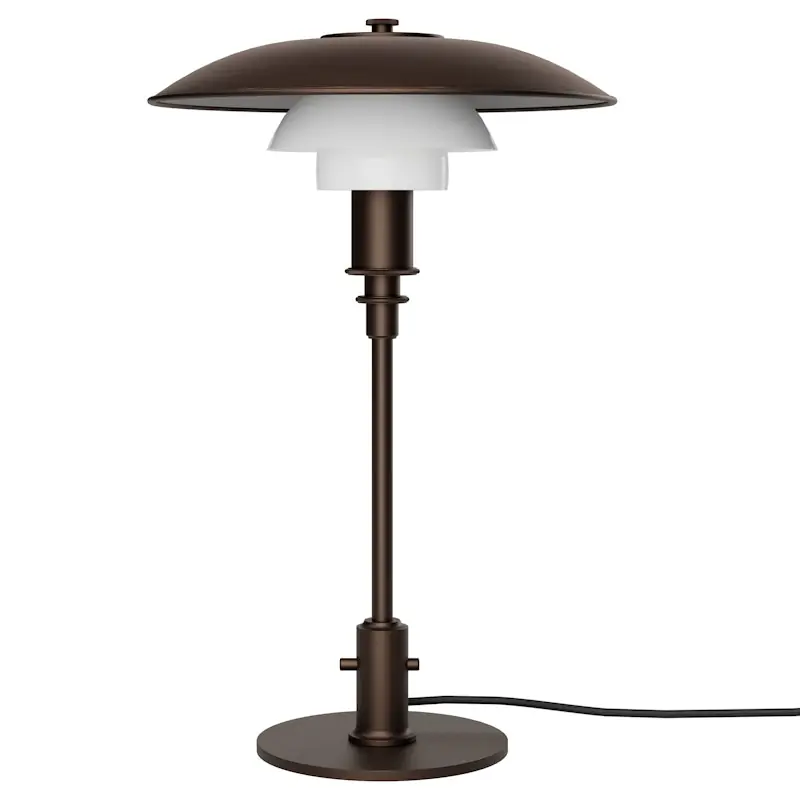 PH 3/2 Bordslampa, Aged Brass / Opalglas Snabb frakt