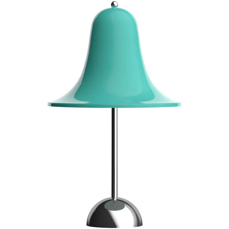 Pantop Bordslampa Portabel Ø18, Krom / Light Teal Lågt pris