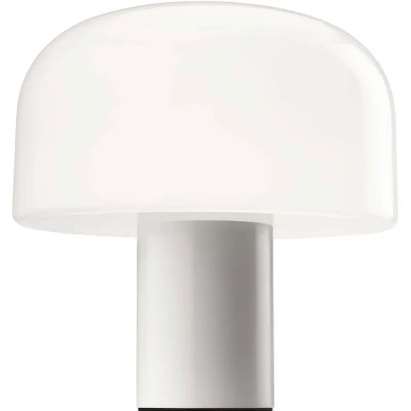 I lager Bellhop Glass T Bordslampa, Vit