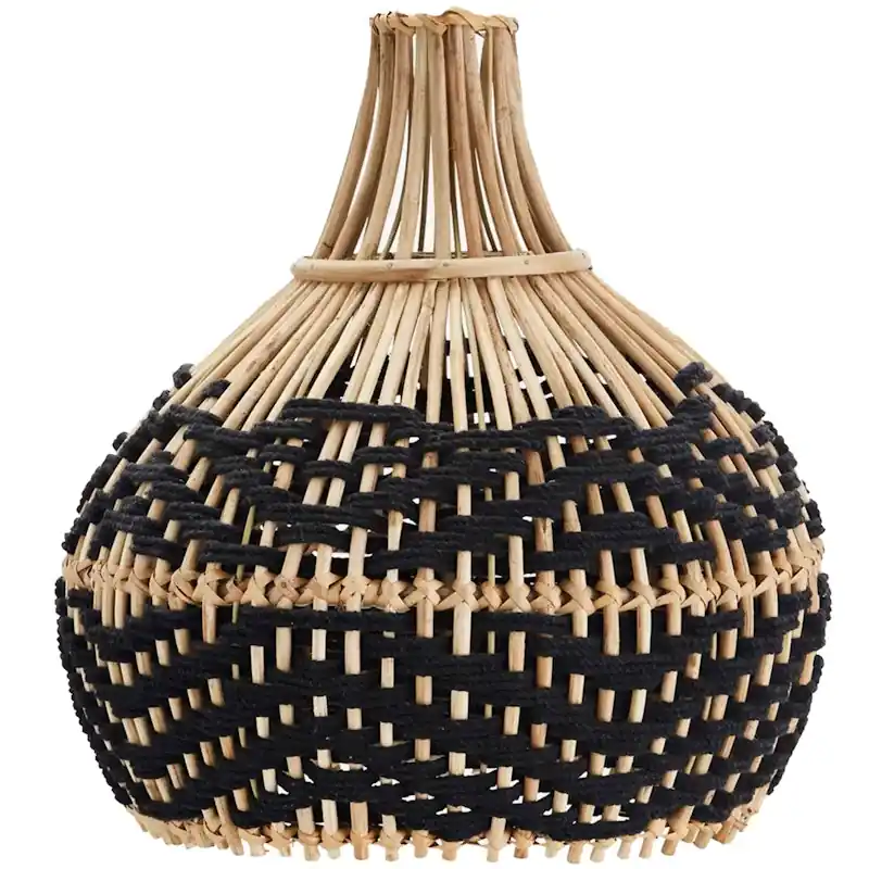 Kampanj Bamboo Lampskärm, Natural/Svart