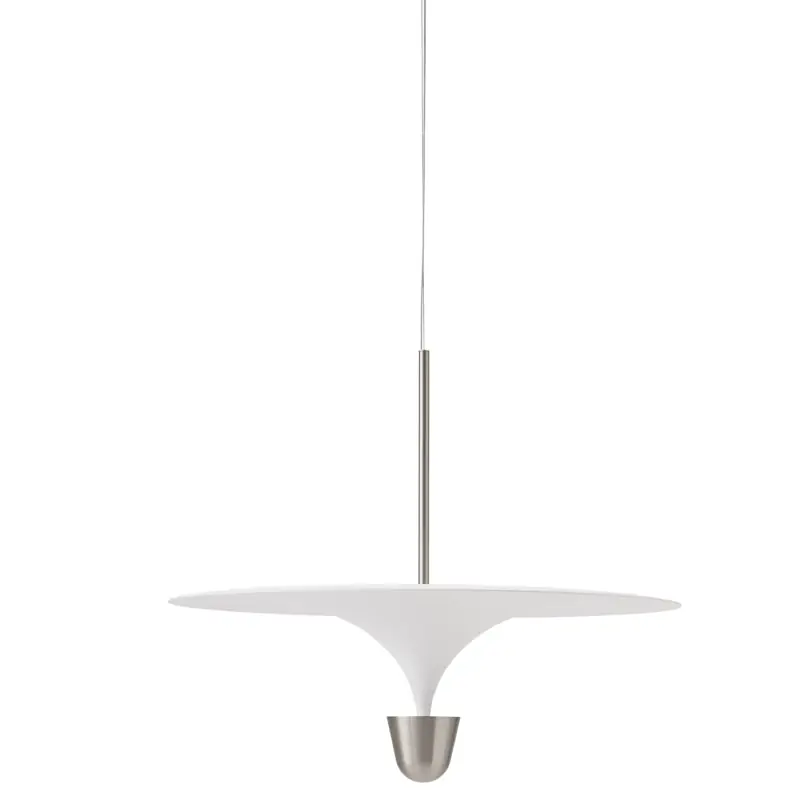 Kantarell Pendel 60 cm, Aluminium / Vit Fynd