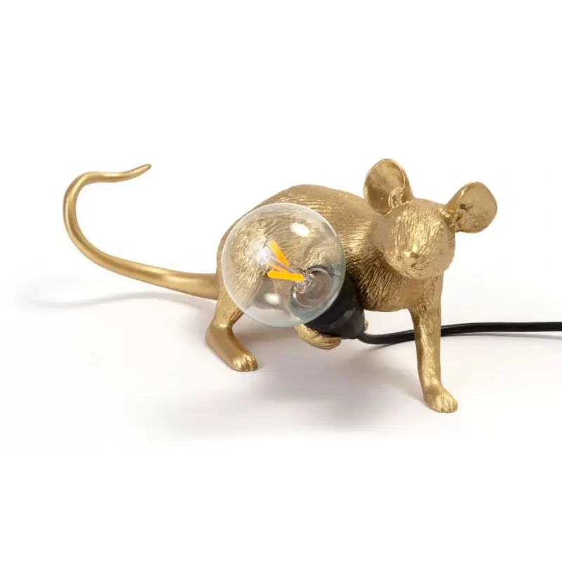 Billig Mouse Lamp Lop Bordslampa, Guld