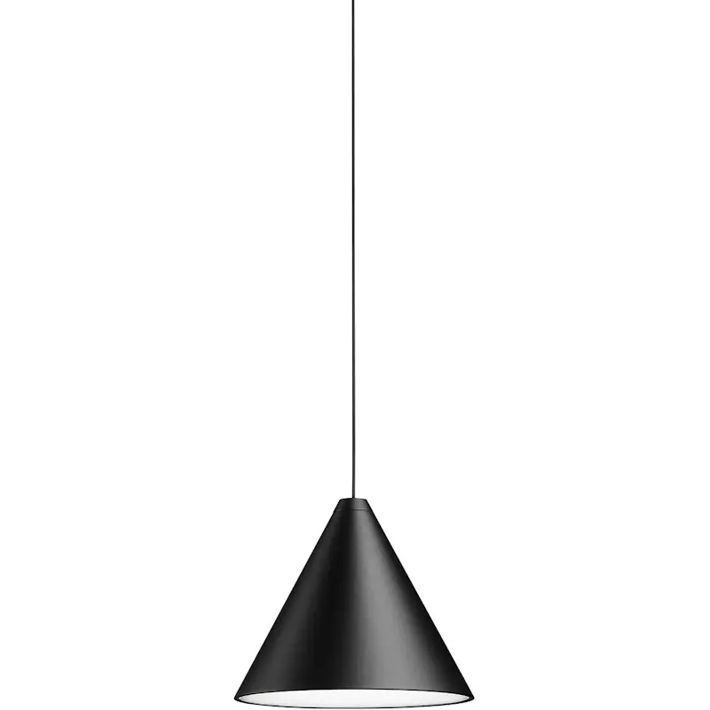 String Light Cone Pendel 12M Dimbar Med Casambi, Svart Rea