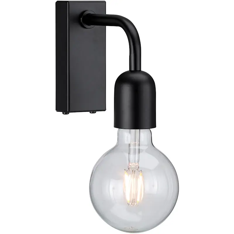 Handla nu Regal 1 Vägglampa, Mattsvart