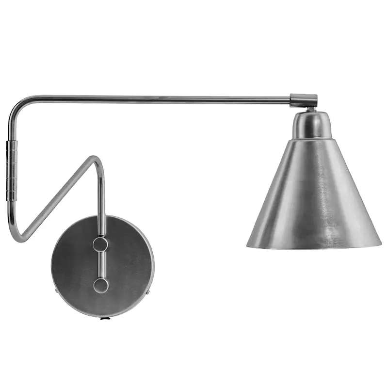 Game Vägglampa, Brushed Silver Outlet