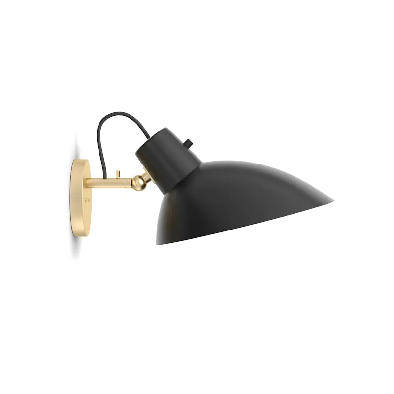 VV Cinquanta Wall Brass Mount, Black Reflector with Switch Rabatt