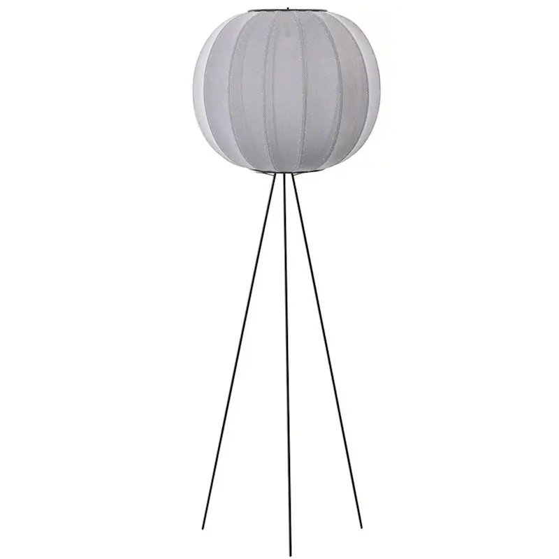 Knit-Wit Golvlampa Hög Rund 60 cm, Silver Lägg i varukorgen