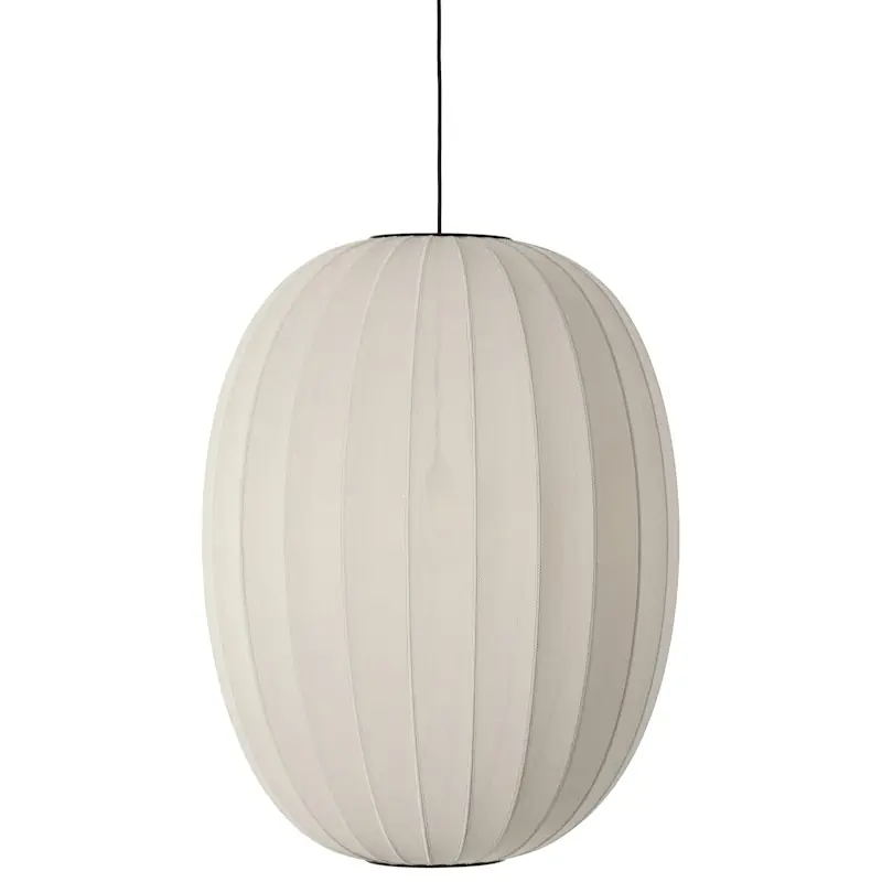 Snabb frakt Knit-Wit LED Pendel Hög Oval Ø65 cm, Pärlvit