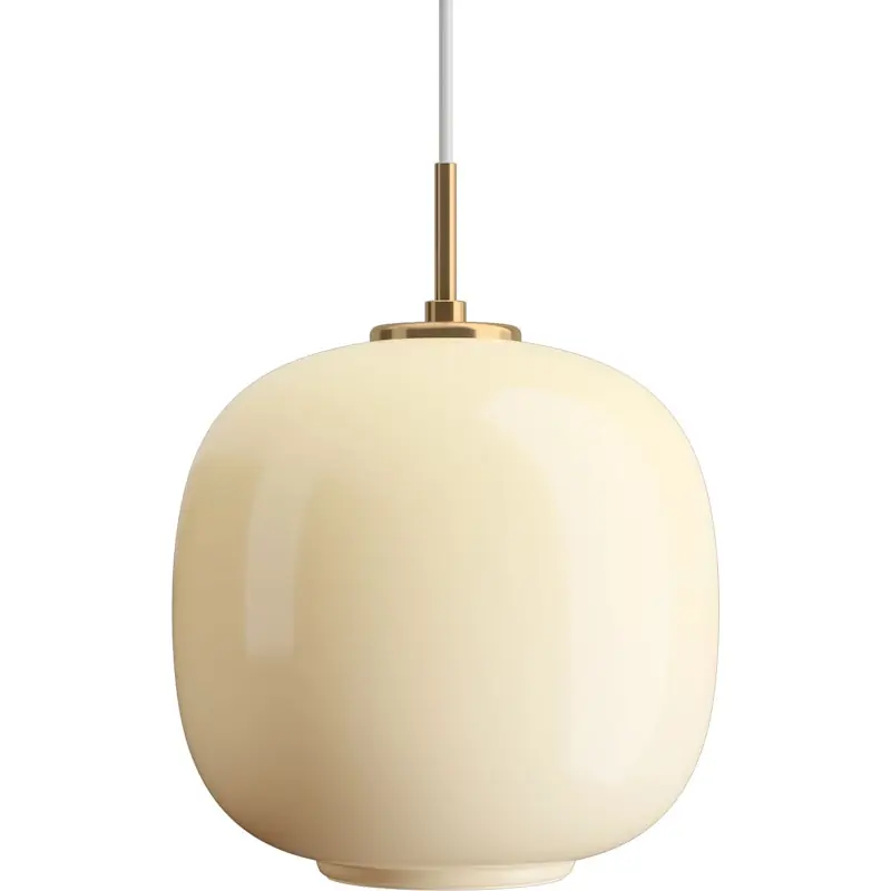 Begränsat antal VL45 Radiohus Pendel 250 mm, Mässing / Glossy Pale Yellow
