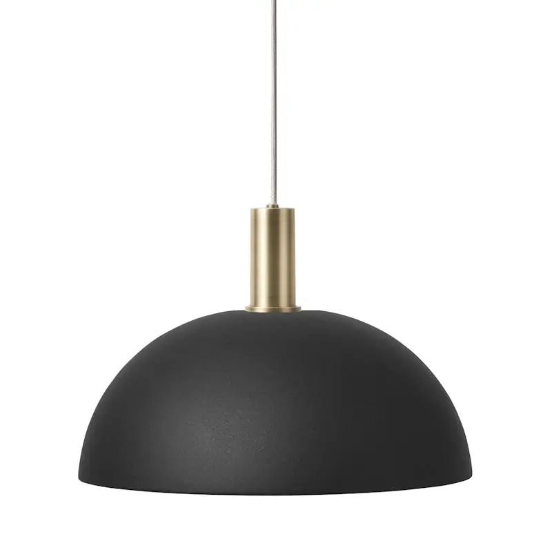 Lågt pris Dome Pendel Låg, Svart/Mässing