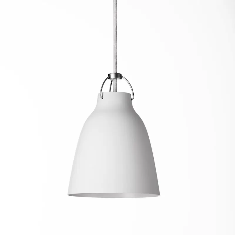 Caravaggio Taklampa P1, 3m Kabel, Matt Vit Expressleverans