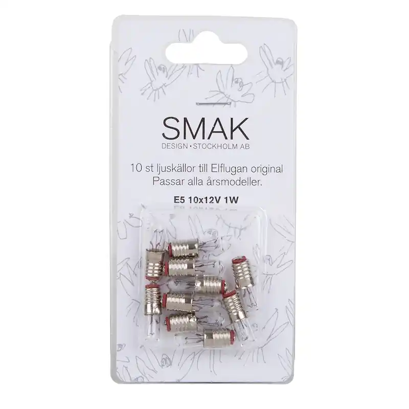 Elflugan Original Ljuskälla E5 1W Klar, 10-pack Bästa pris