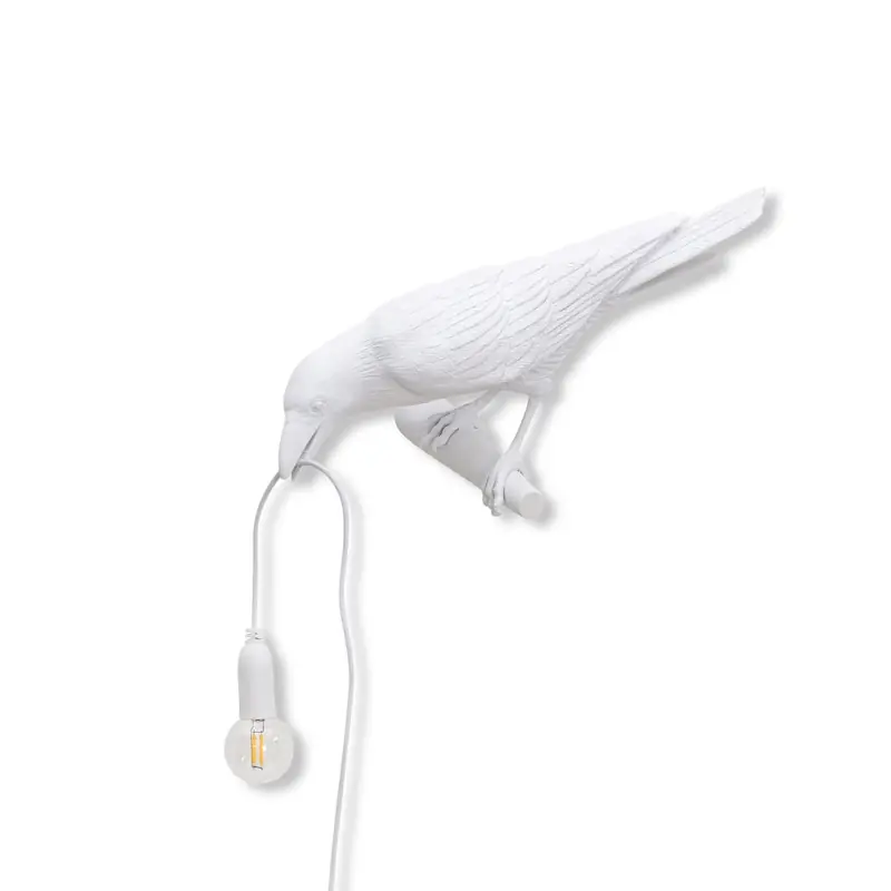 Bird Lamp Looking Left, Vit Kampanj