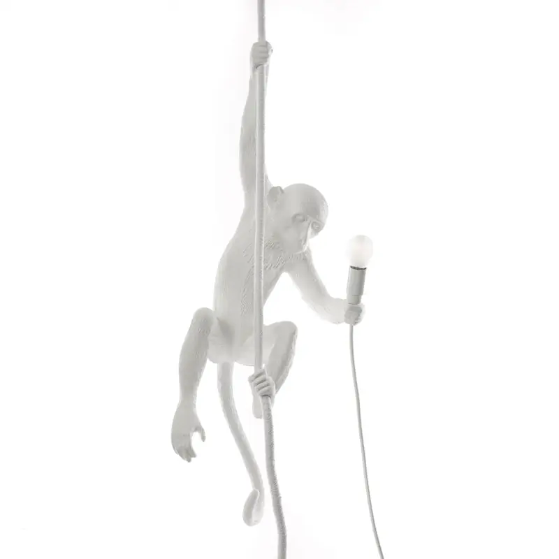 Billig Monkey Pendel Med Rep, Vit