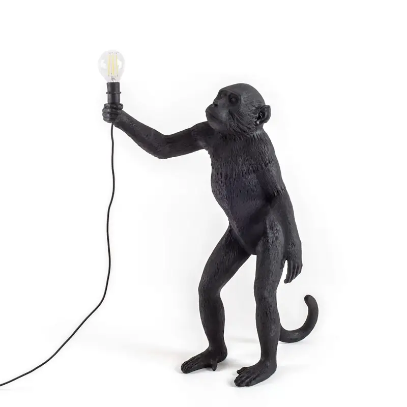 Beställ idag Monkey Lamp Outdoor Standing, Svart
