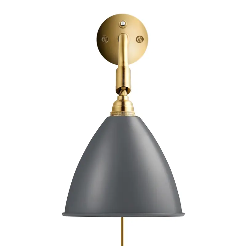 Bestlite BL7 Vägglampa, Mässing / Grå Erbjudande
