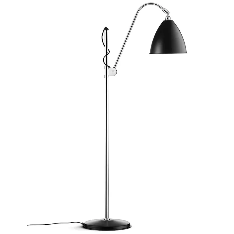 Rabatt Bestlite BL3 M Golvlampa, Krom/Svart Semi Matt